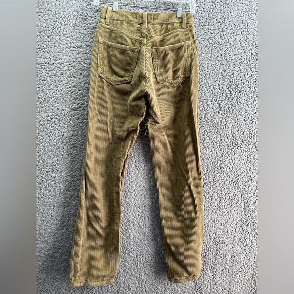 Reformation Cynthia Tan Corduroy Pants Women Sz 25 High Waisted Straight Leg - Picture 7 of 9